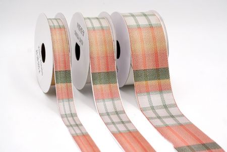 Pfirsich und Salbei Tartan Karobband_AI